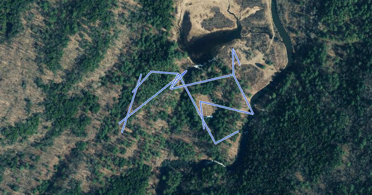 Маршрут Mystery Trail на спутниковом снимке
