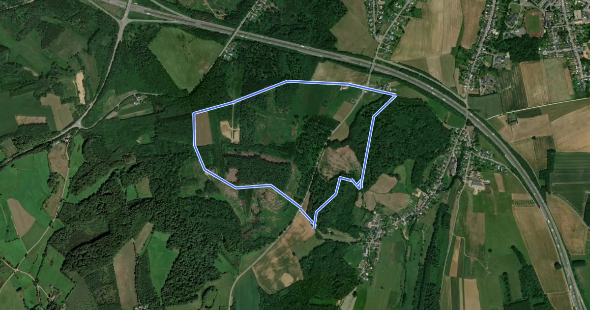 Маршрут N° 1 - Le Mont Hirtzenberg à Arlon на спутниковом снимке