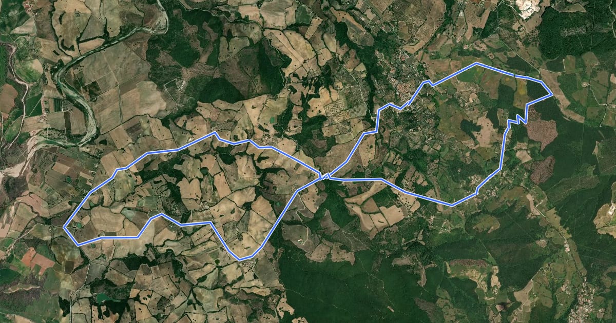 Маршрут n.3 Montemerano на спутниковом снимке