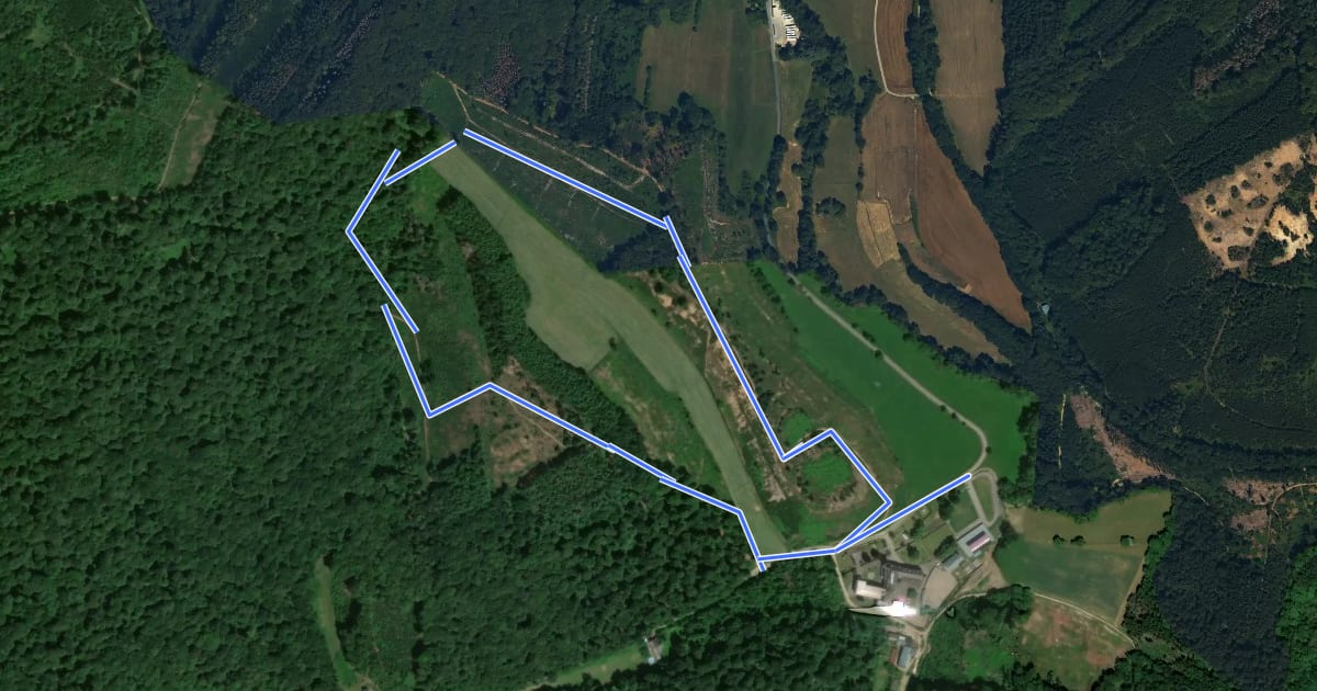Маршрут N° 6 - Clairefontaine - Karlsberg на спутниковом снимке