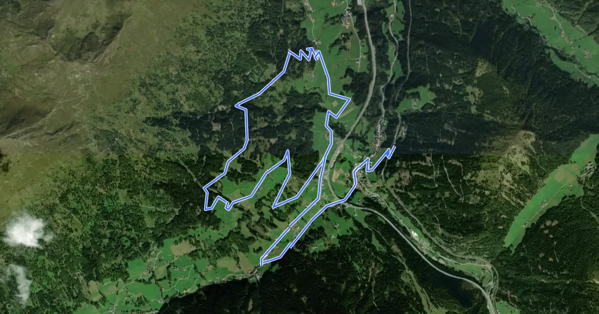 Маршрут Nößlachhütte на спутниковом снимке