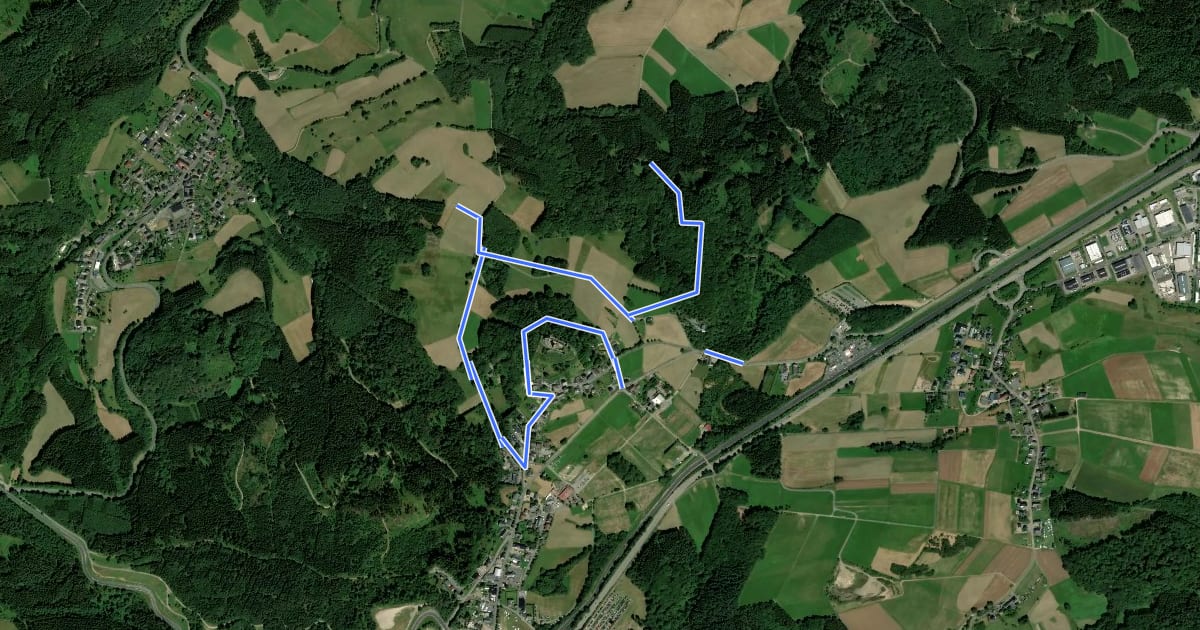 Маршрут Nürburg-Route на спутниковом снимке