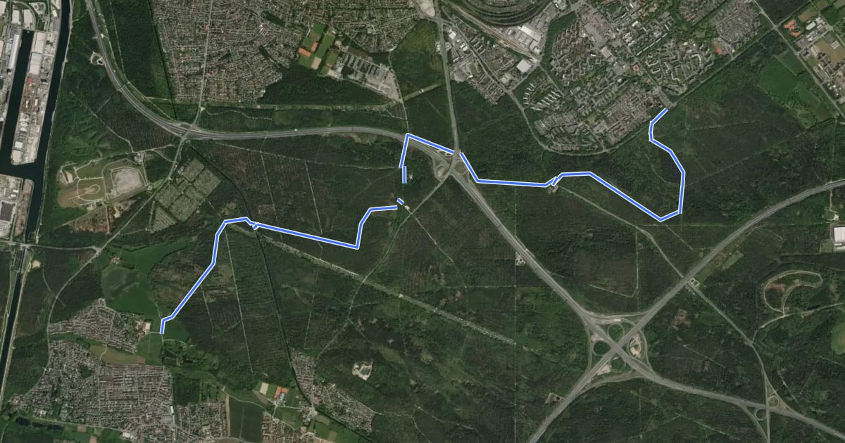 Маршрут Nürnberg-Langwasser – Pillenreuth на спутниковом снимке