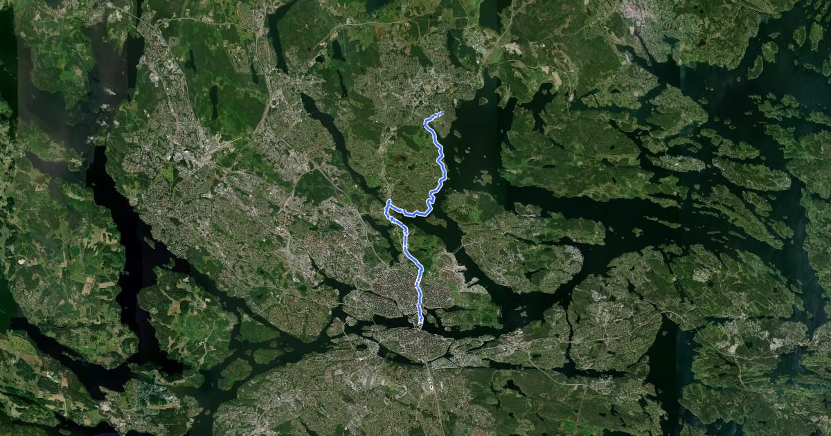 Маршрут Näsbyparkstråket на спутниковом снимке