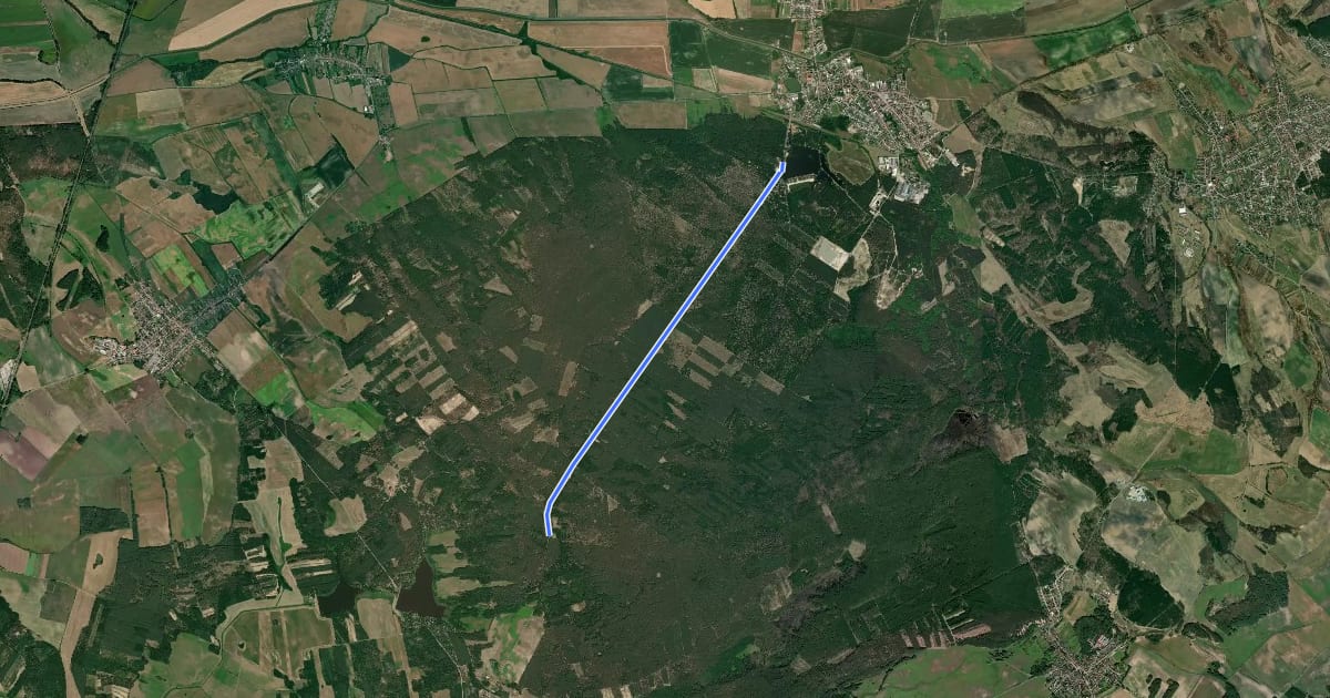 Маршрут Náučný chodník Gazárka – Lásek на спутниковом снимке