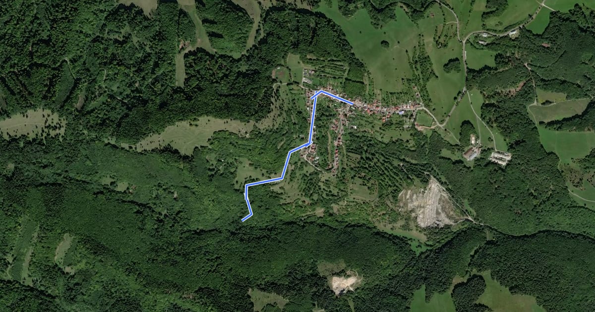 Маршрут Náučný chodník Horné Pršany - Kremenia на спутниковом снимке