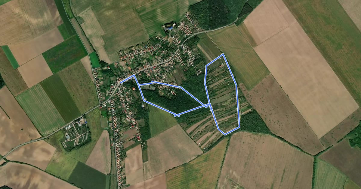 Маршрут Náučný chodník obce Čaka на спутниковом снимке