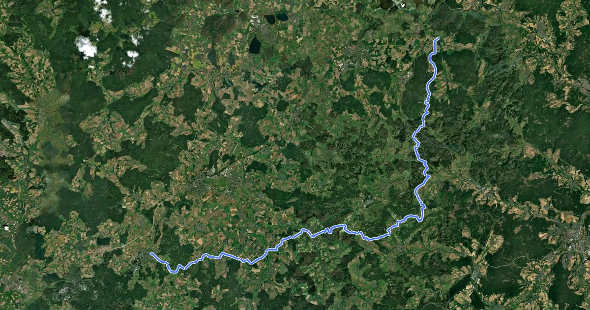Маршрут N-Weg на спутниковом снимке