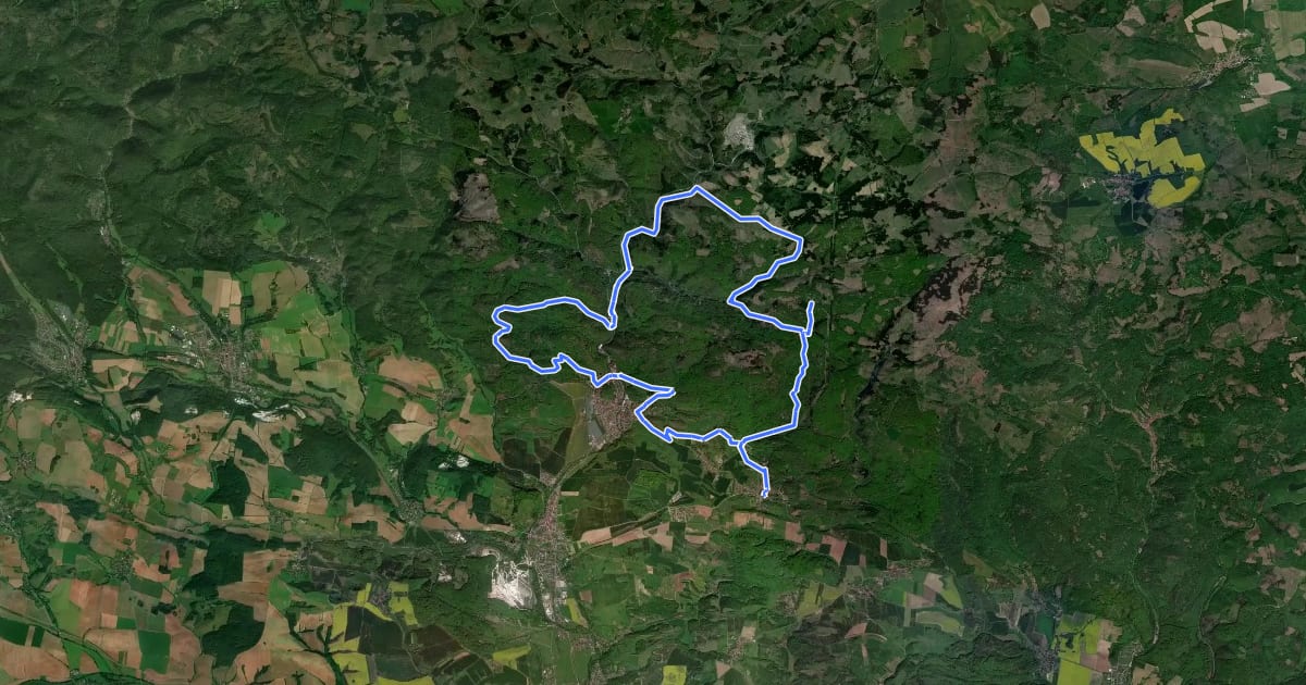 Маршрут N1 (Rabensteiner Berg- und Taltour) на спутниковом снимке