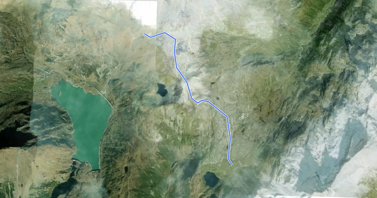 Маршрут N593 на спутниковом снимке