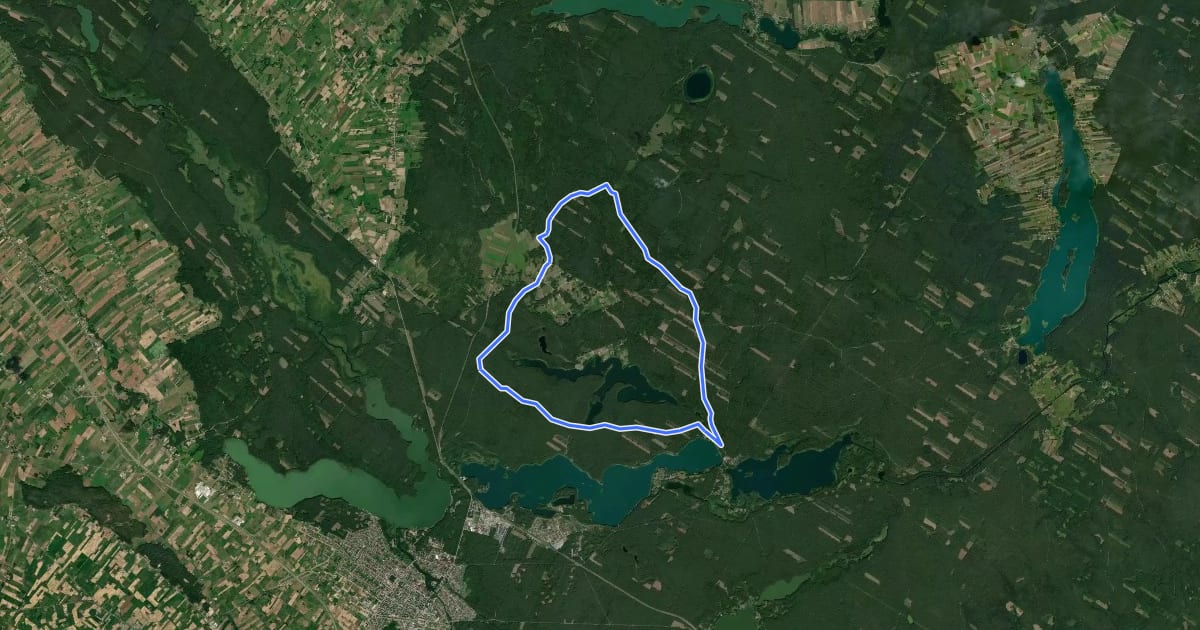 Маршрут Na Powstańce на спутниковом снимке