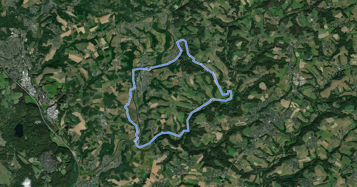 Маршрут Naafbachtal-Route на спутниковом снимке