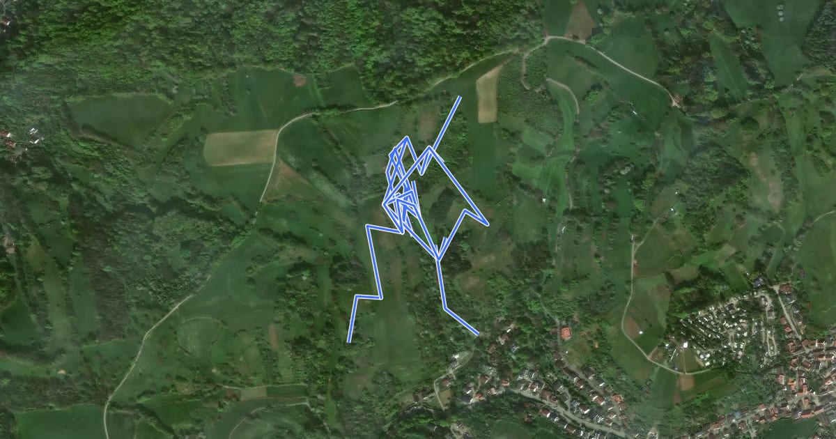 Маршрут NABU-Wanderweg Hartmannsrech на спутниковом снимке