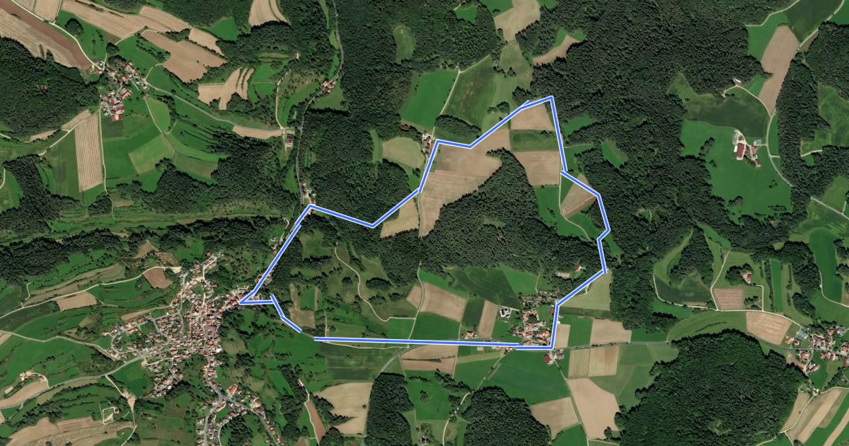 Маршрут Nach Otzenberg und Kegelheim (8) на спутниковом снимке
