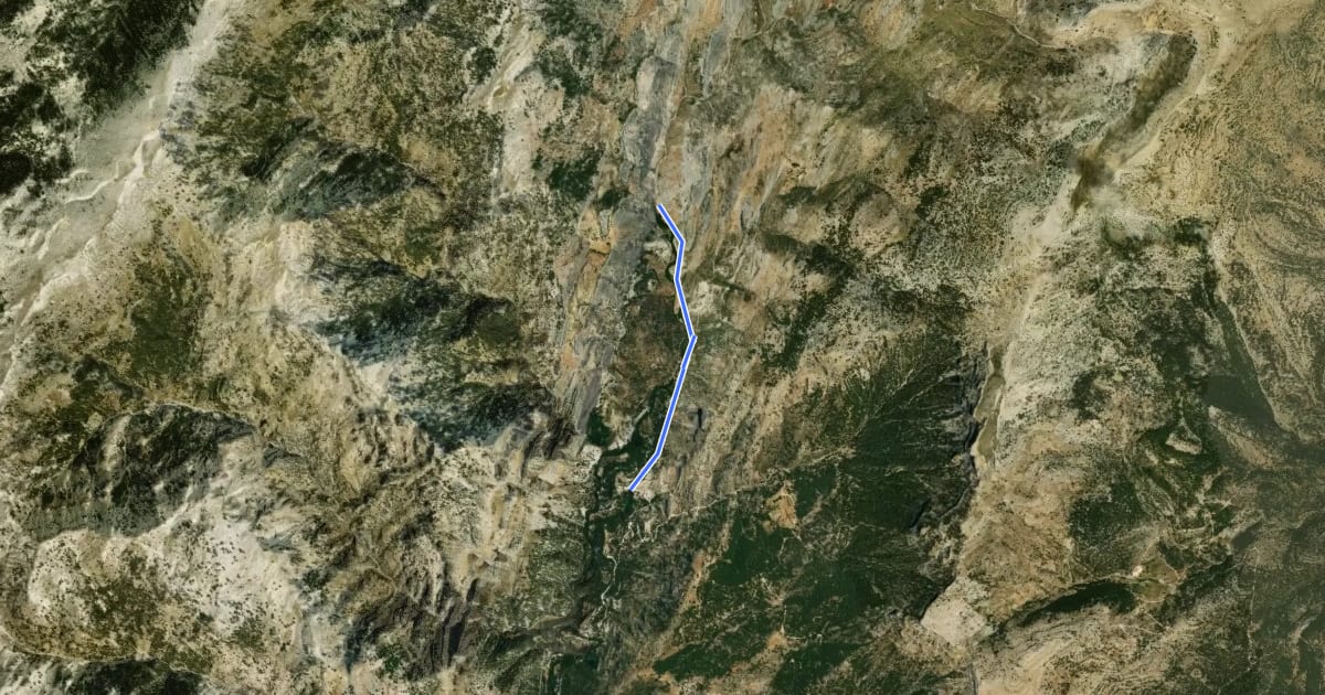 Маршрут Nacimiento del Río Castril на спутниковом снимке