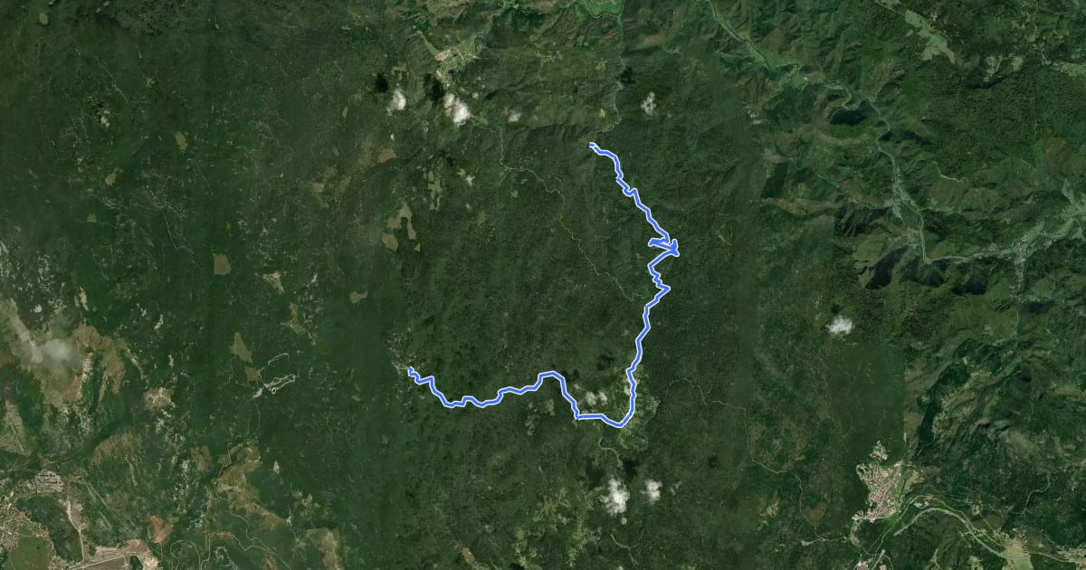 Маршрут Nacionalni park Risnjak на спутниковом снимке