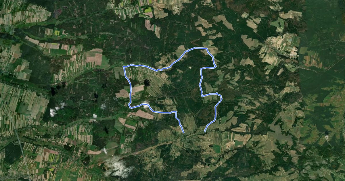 Маршрут Nad Brusienką на спутниковом снимке