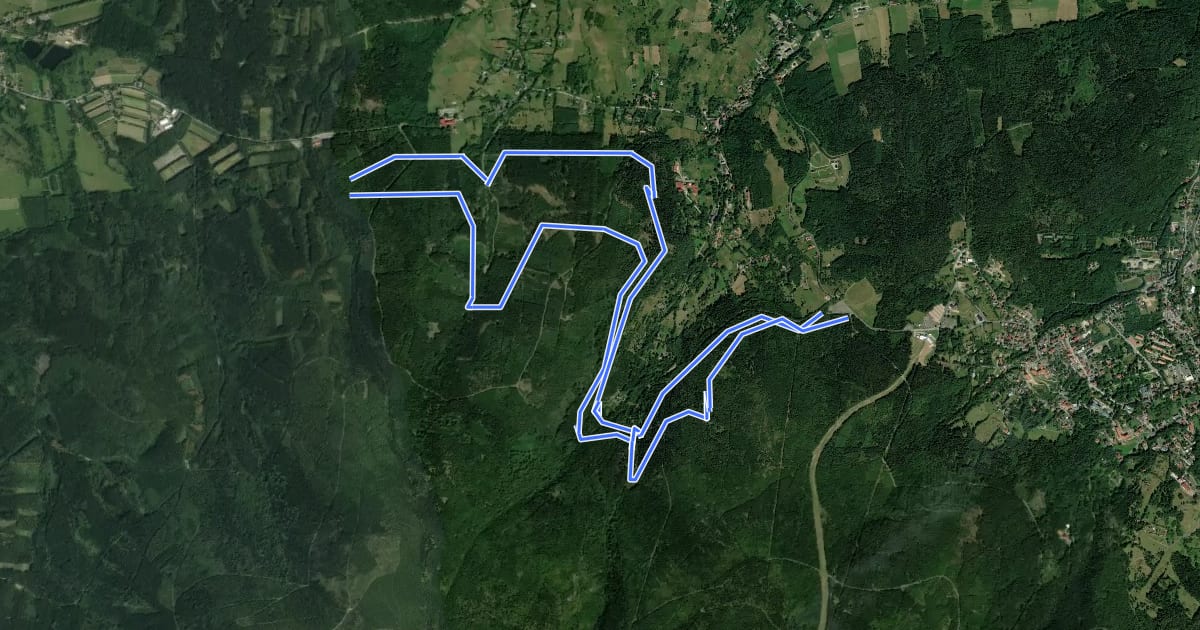 Маршрут Nad Czerniawą на спутниковом снимке