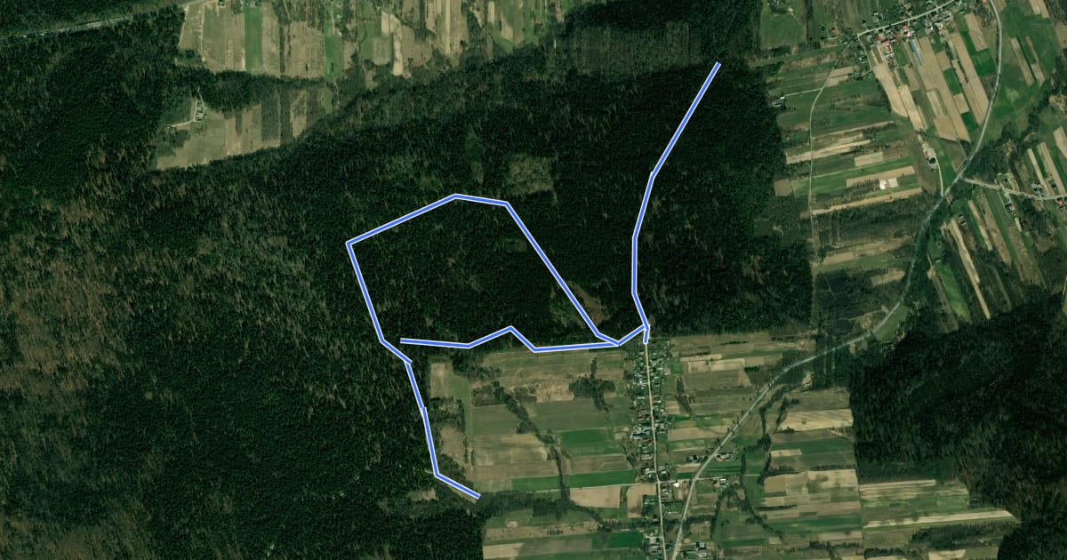 Маршрут Nad Kobylą Górą на спутниковом снимке
