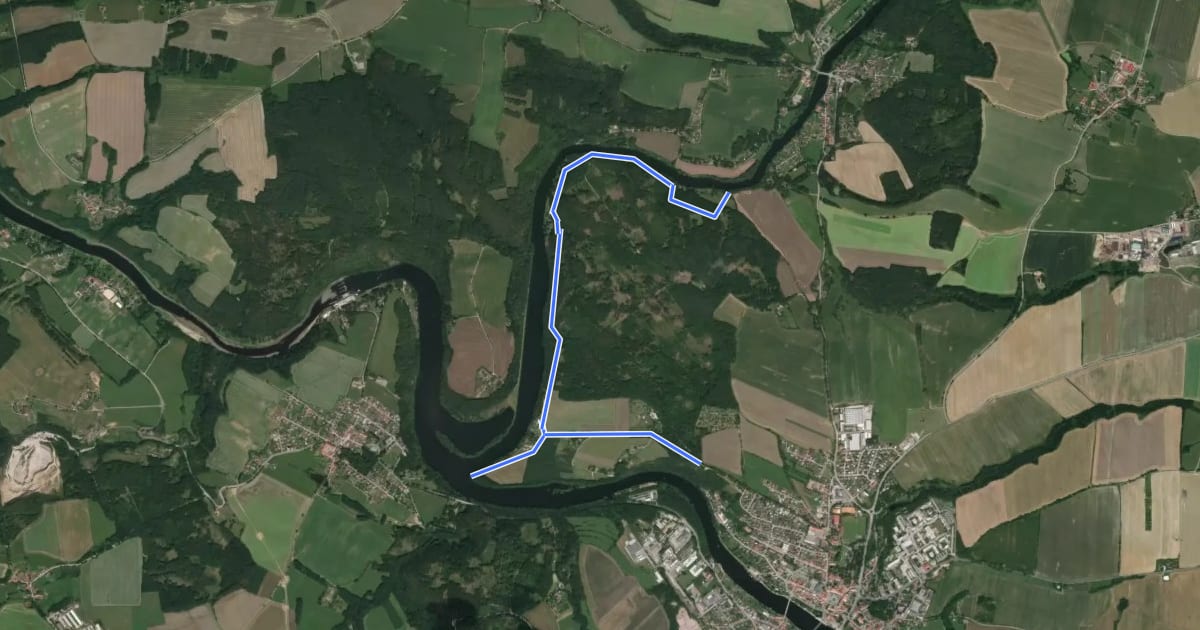 Маршрут [Ž] Nad Překvapením - Semenec (rozhl.) на спутниковом снимке