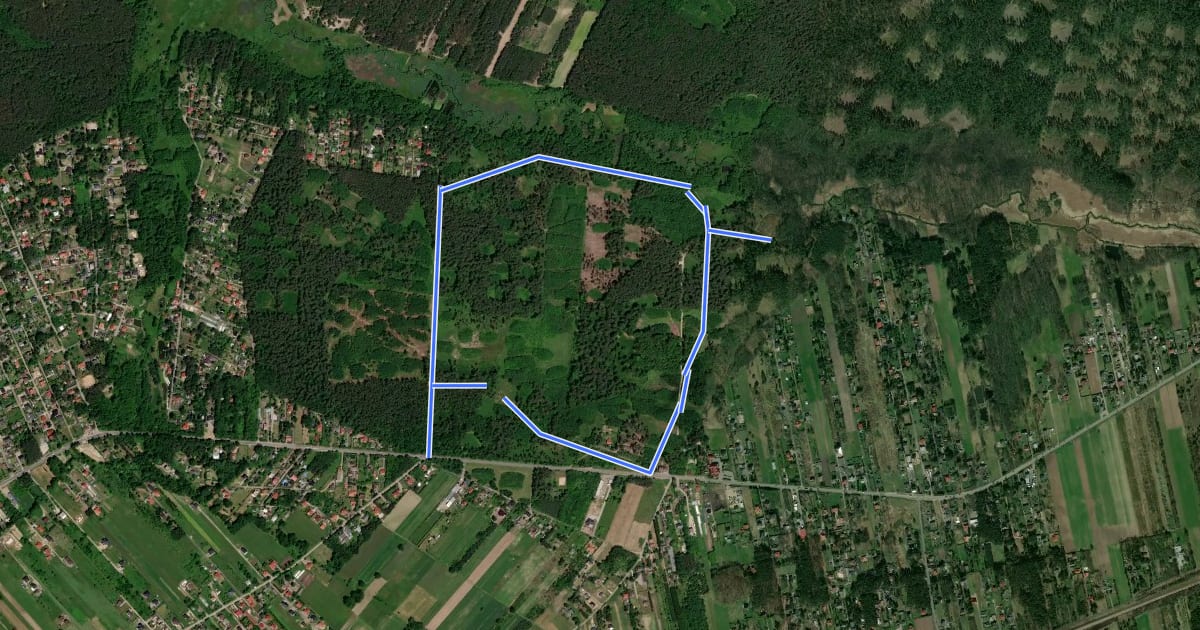 Маршрут Nad Pacynką на спутниковом снимке