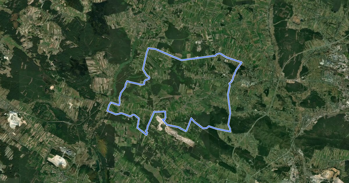 Маршрут Nad Wierną Rzekę на спутниковом снимке