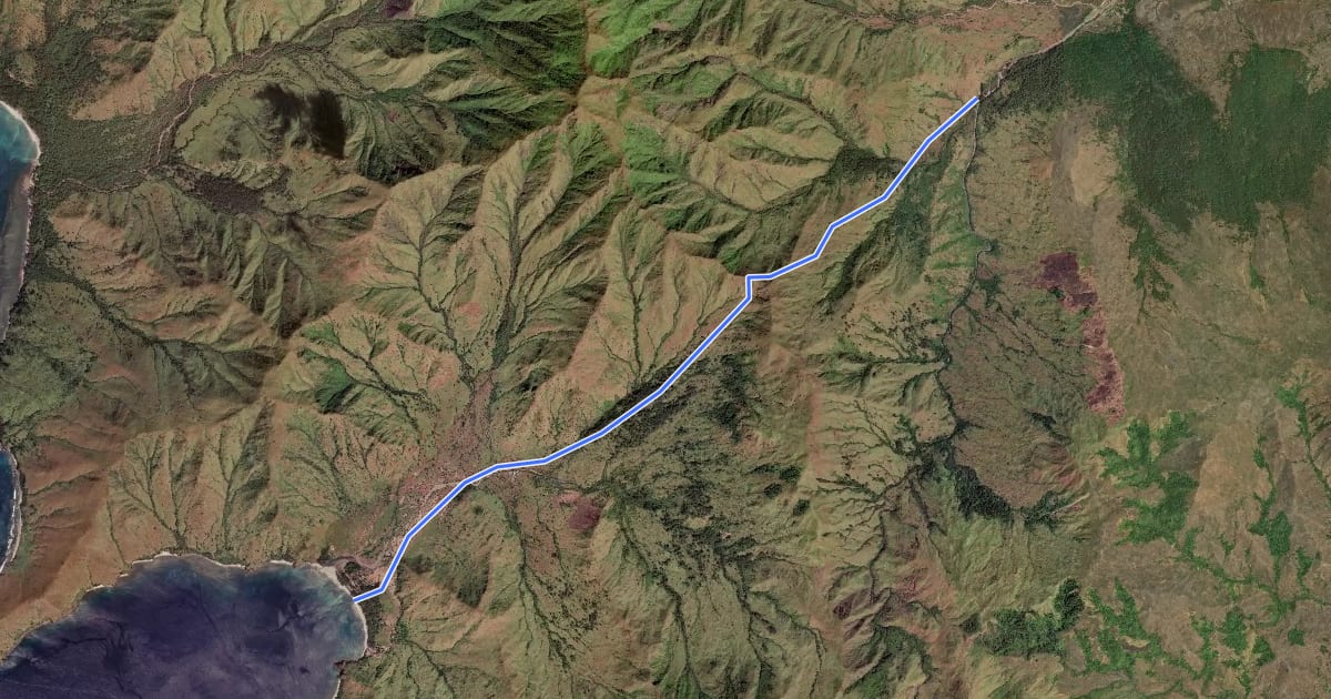 Маршрут Nagsasa Cove Traverse на спутниковом снимке