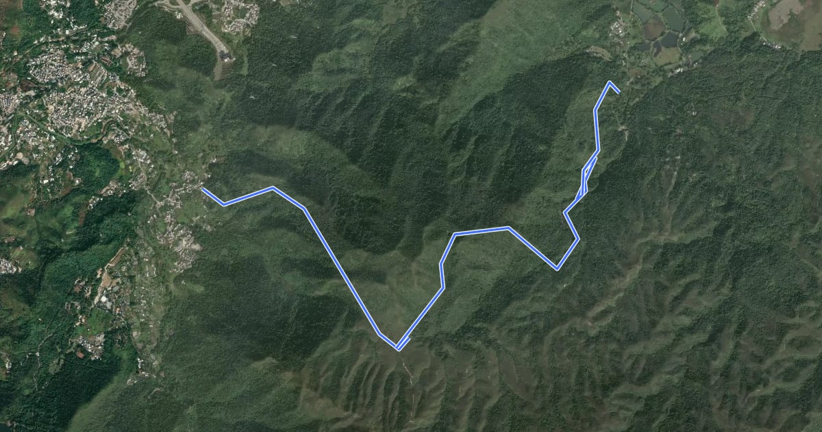 Маршрут 南涌郊遊徑 Nam Chung Country Trail на спутниковом снимке