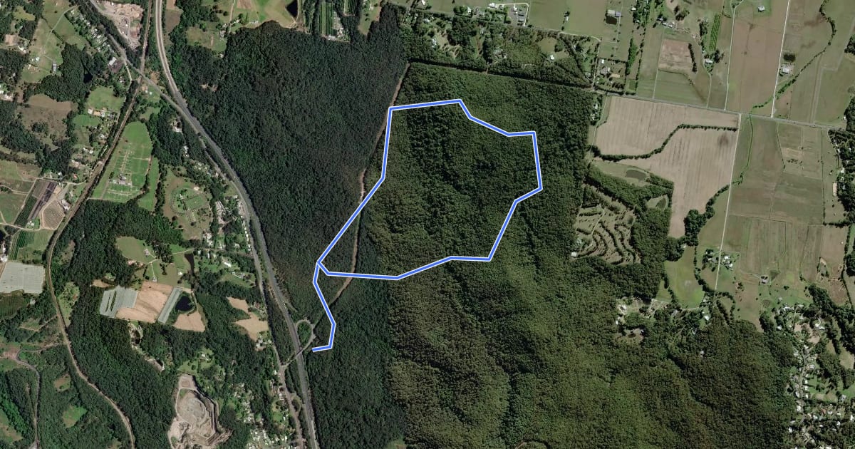 Маршрут Nambour Parkrun на спутниковом снимке