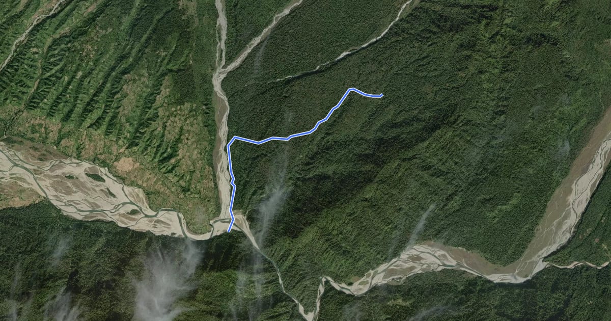 Маршрут Namdapha National Park Trails на спутниковом снимке