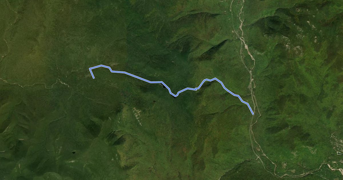 Маршрут Nancy Pond Trail на спутниковом снимке