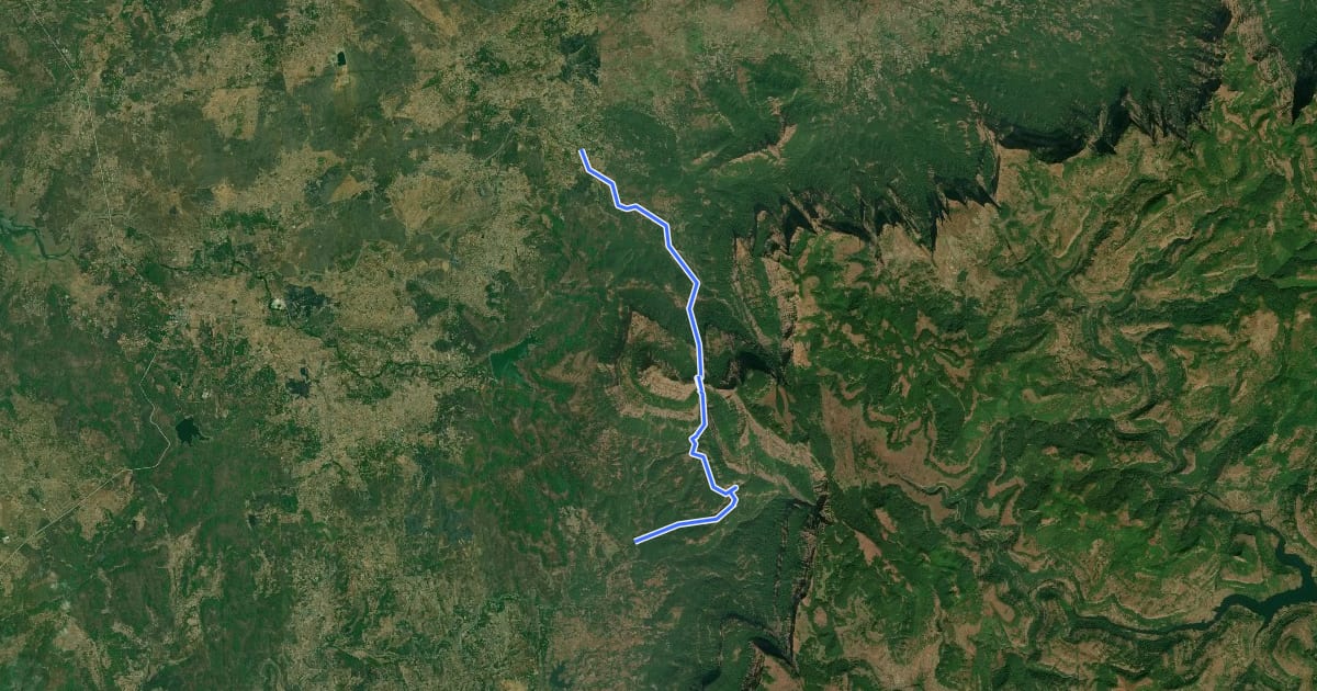 Маршрут Nanvali to Dhanakiwadi на спутниковом снимке