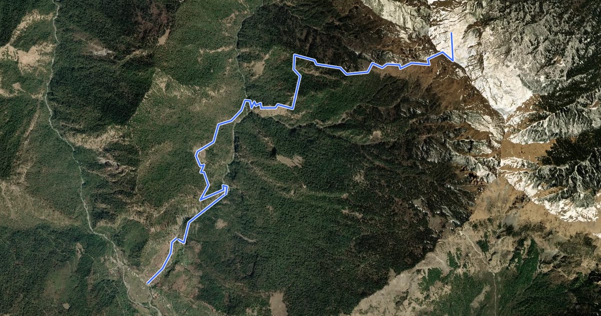 Маршрут Naola Pass на спутниковом снимке