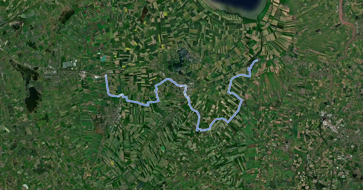 Маршрут NAP-route - 01 - Bad Nieuweschans - Zuidbroek на спутниковом снимке