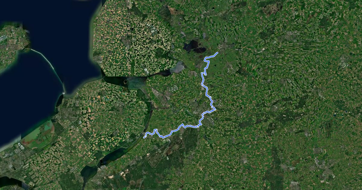 Маршрут NAP-route - 05 - Meppel - Elburg на спутниковом снимке
