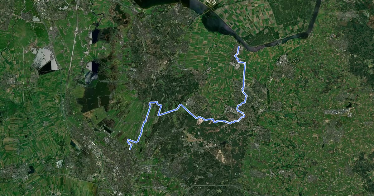 Маршрут NAP-route - 07 - Spakenburg - Utrecht на спутниковом снимке