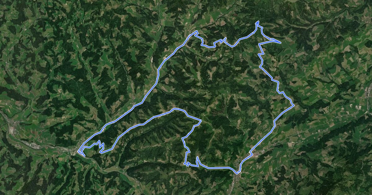 Маршрут Napfbergland - Tour на спутниковом снимке