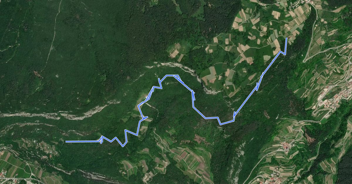 Маршрут Naranch Trail на спутниковом снимке