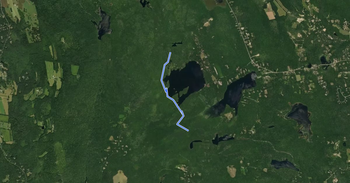 Маршрут Narragansett Trail (RI) на спутниковом снимке