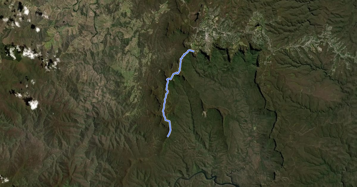 Маршрут Narrow Neck на спутниковом снимке