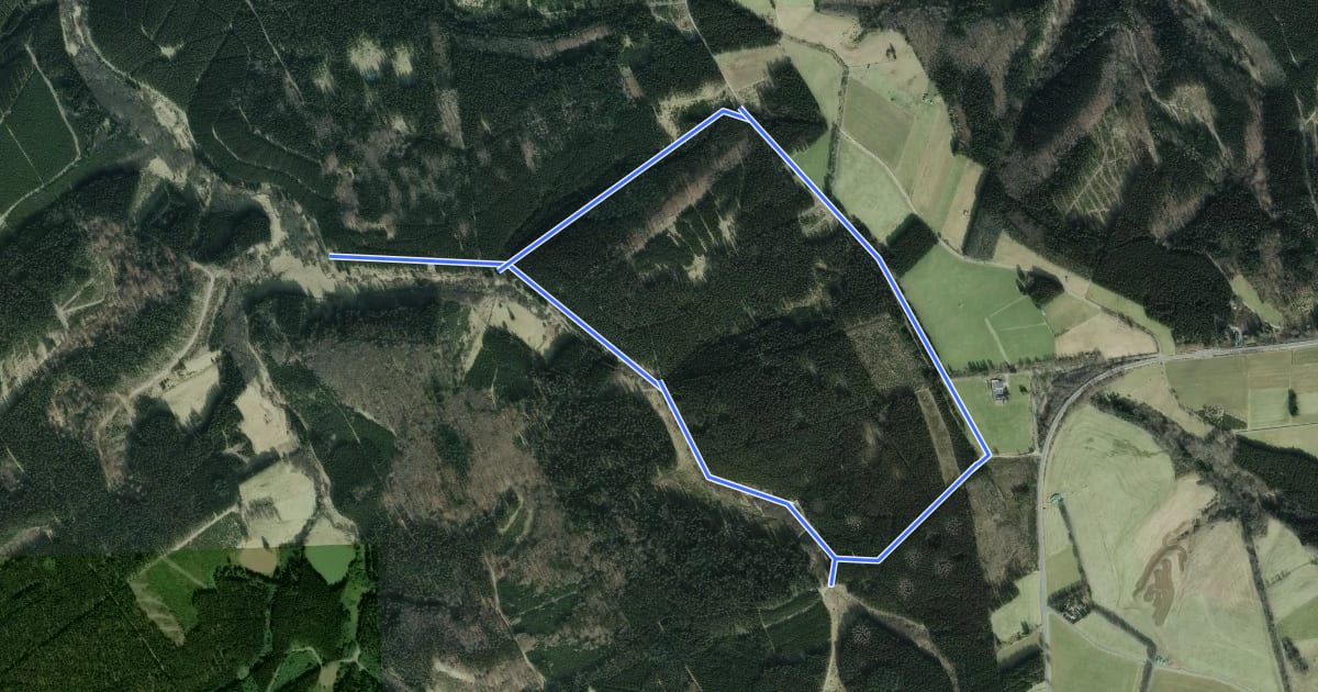 Маршрут Narzissenroute Rot / Hollerath (Eifel) на спутниковом снимке