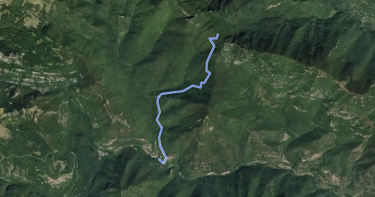 Маршрут Nasino - Madonna della Neve - Passo Cerisola на спутниковом снимке