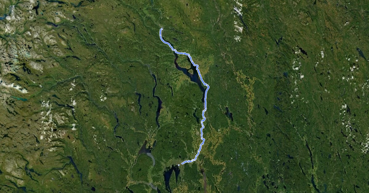 Маршрут Nasjonal sykkelrute 7 (Oslo-Lillehammer) на спутниковом снимке