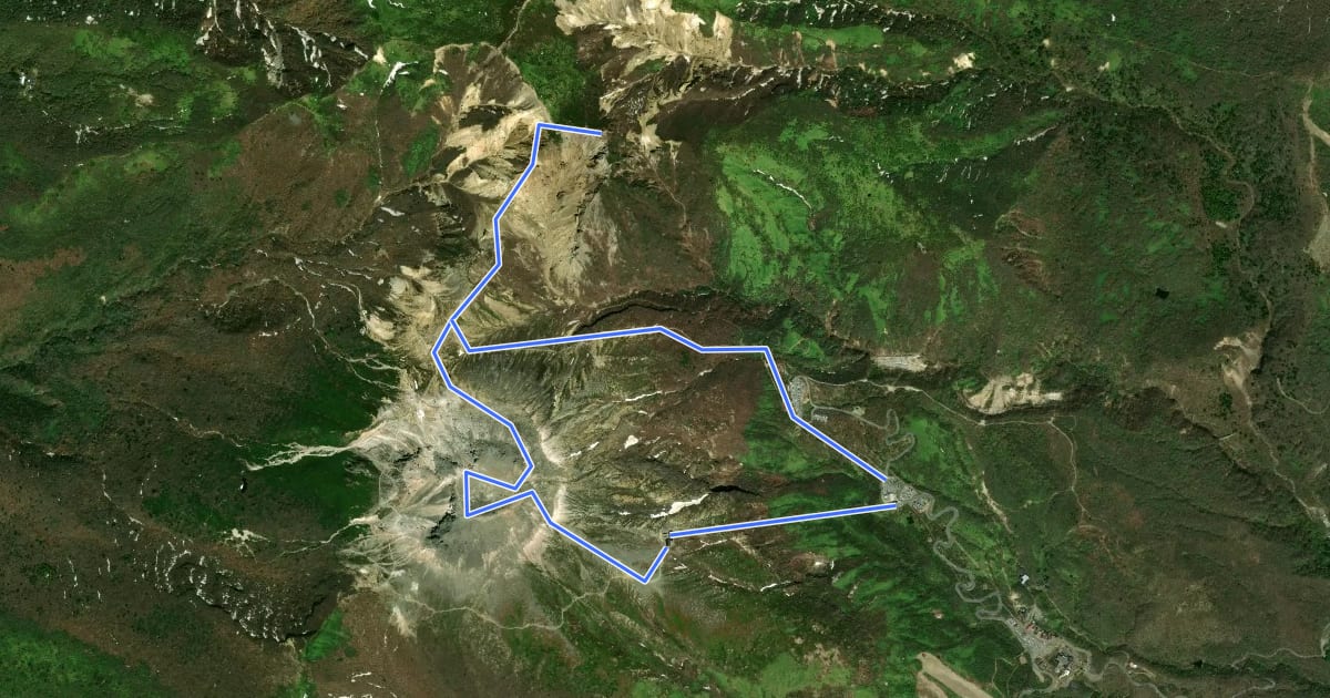 Маршрут Nasu Loop Circuit на спутниковом снимке
