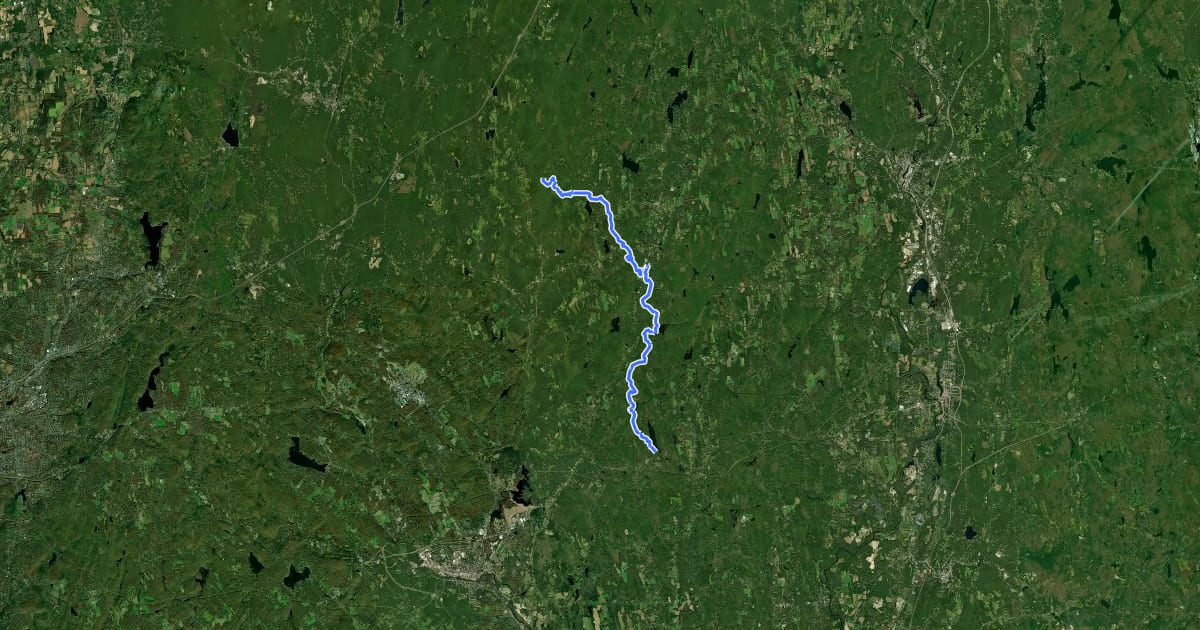 Маршрут Natchaug Trail на спутниковом снимке