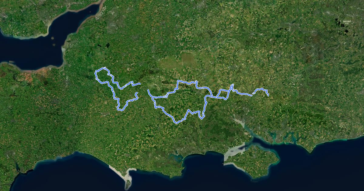 Маршрут National Byway на спутниковом снимке