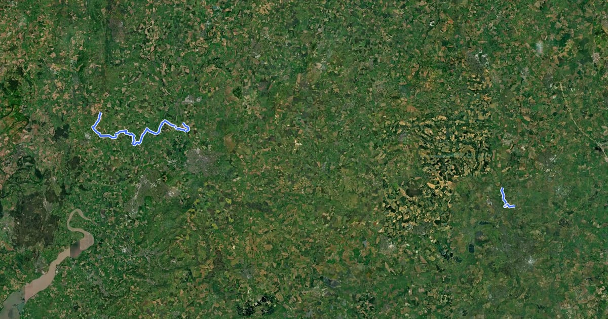 Маршрут National Byway на спутниковом снимке