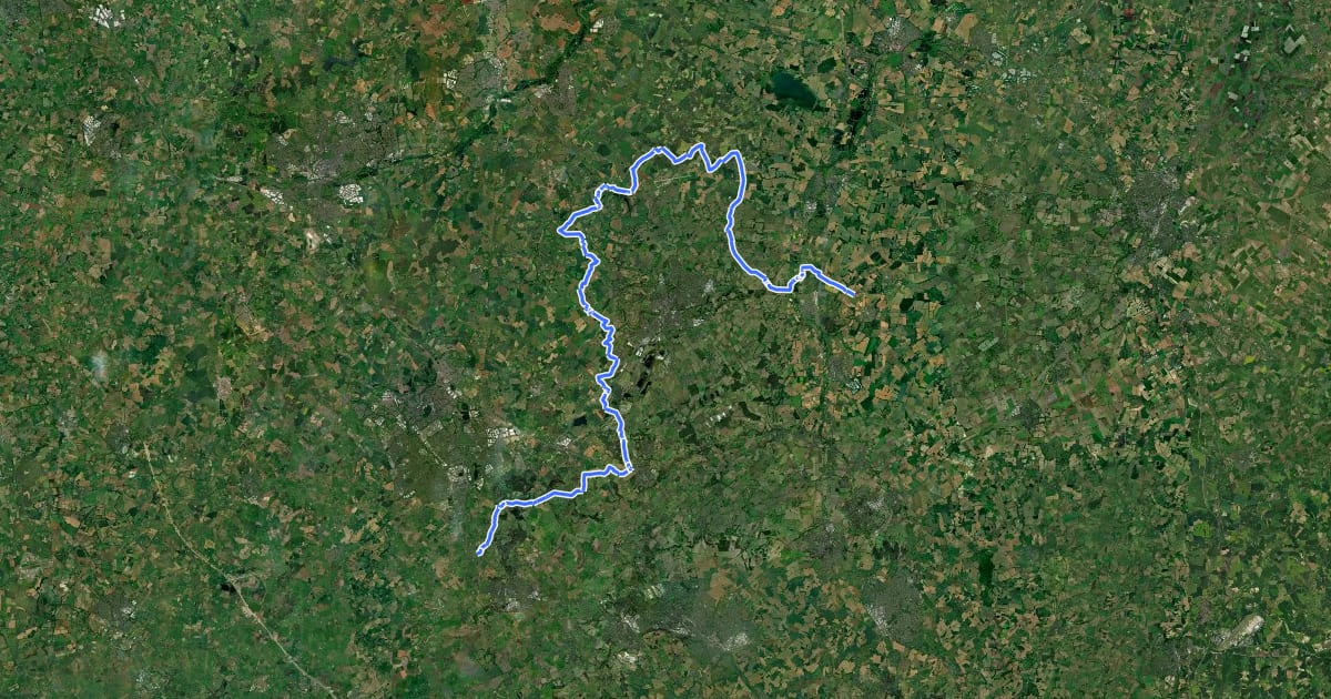 Маршрут National Byway (Beds) на спутниковом снимке