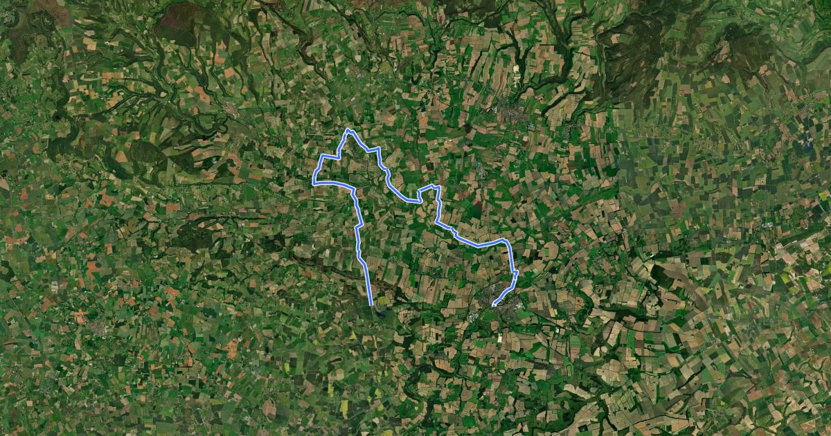 Маршрут National Byway (Malton Loop) на спутниковом снимке