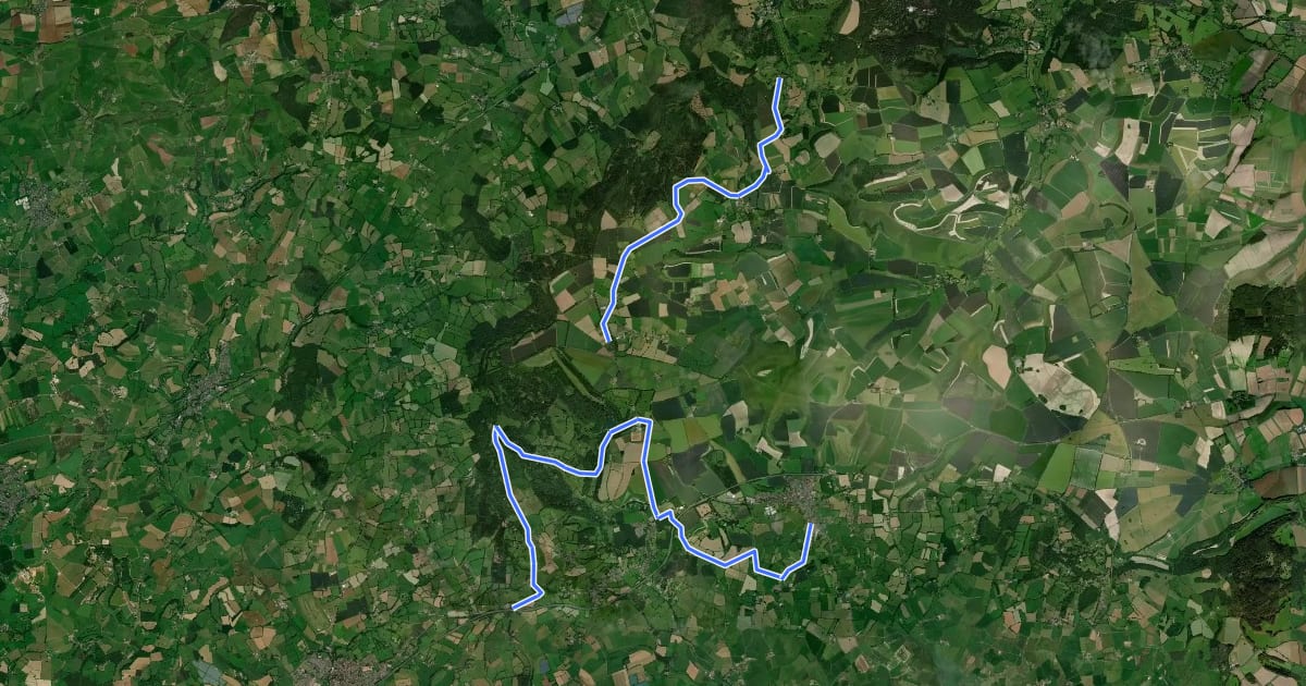 Маршрут National Byway (proposed South West) на спутниковом снимке